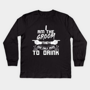 I am the groom - Bachelor party set 1 of 3 /w Kids Long Sleeve T-Shirt